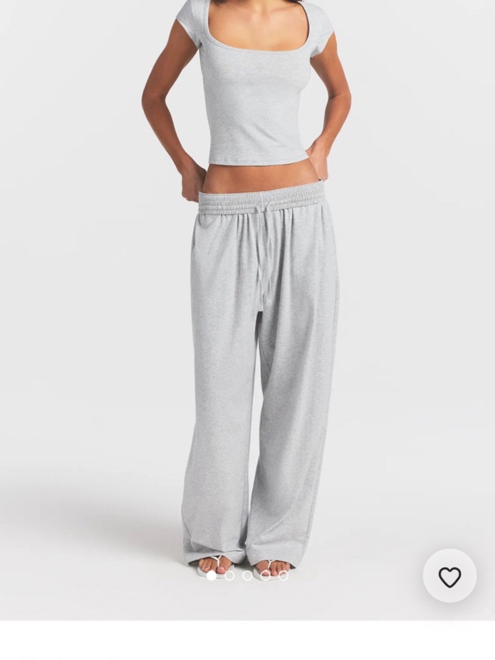 SKIMS Heather Light Gray Tank Top